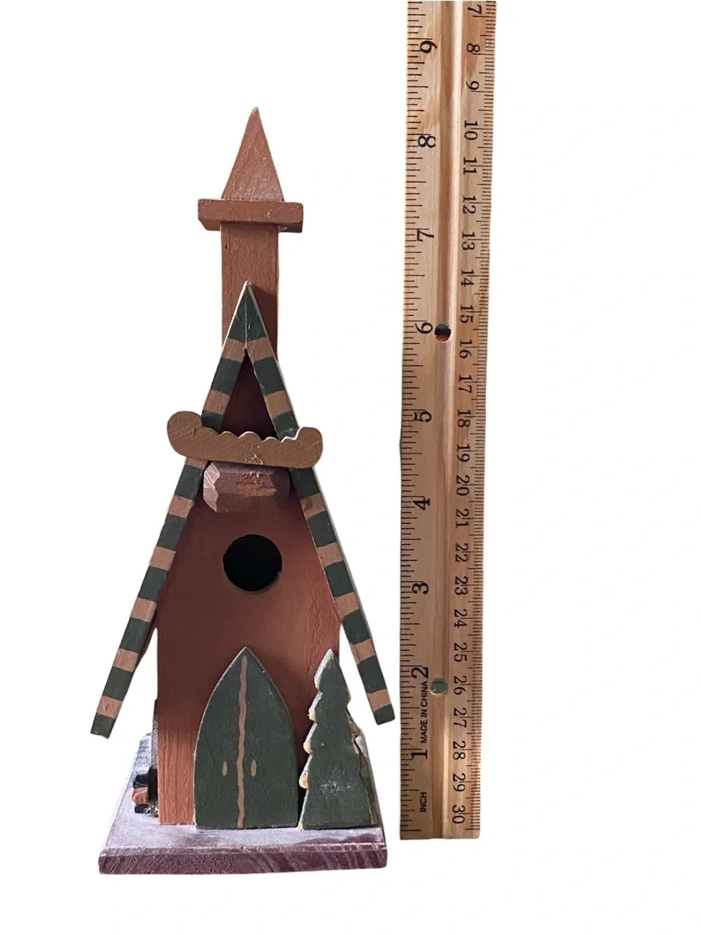 Painted Wooden Birdhouses Rustic Church Country Cottage Garden Home Décor Cabin